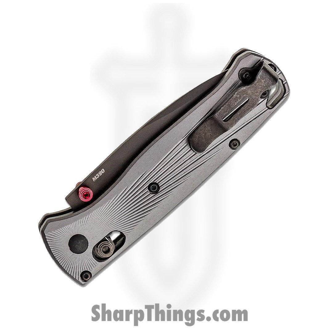 Benchmade - 535BK-4 - BLEMISH Bugout - Folding Knife - M390 Coated Drop Point - Aluminum - Black/Grey - Image 4