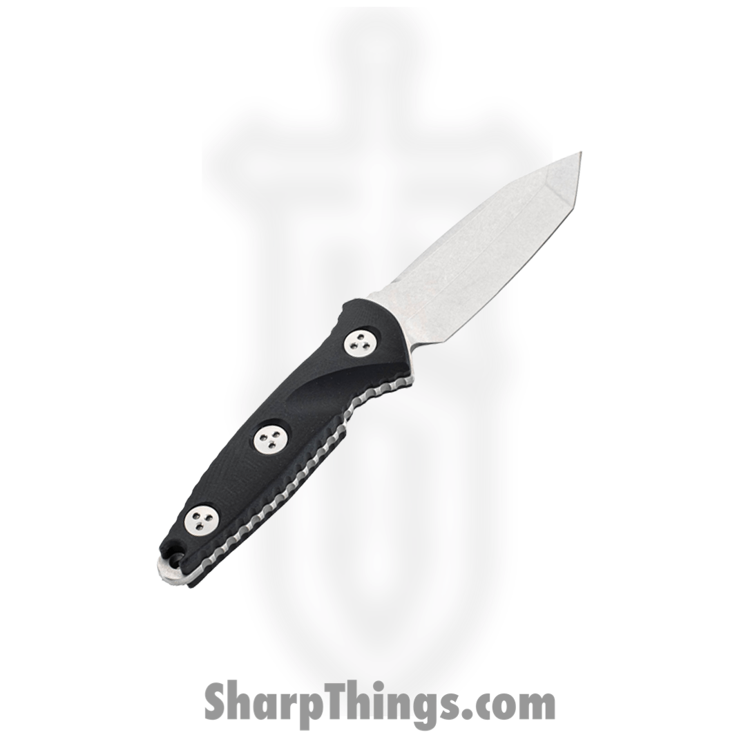 Microtech - 114M-10 - Socom Alpha Mini - Fixed Blade Knife - Stonewash Tanto - G10 - Black - Image 2
