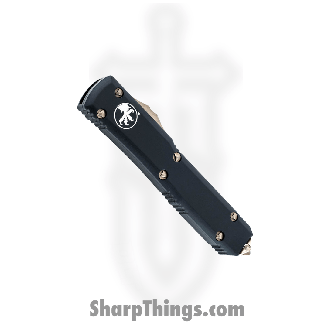 Microtech - 123-13 - Ultratech - OTF Auto - Elmax, M390, 204P Bronze Tanto - 6061-T6 Aluminum - Black - Image 3