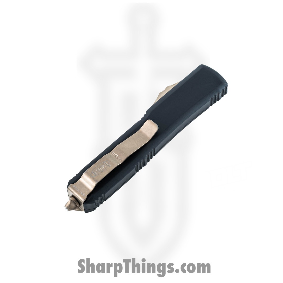 Microtech - 123-13 - Ultratech - OTF Auto - Elmax, M390, 204P Bronze Tanto - 6061-T6 Aluminum - Black - Image 4