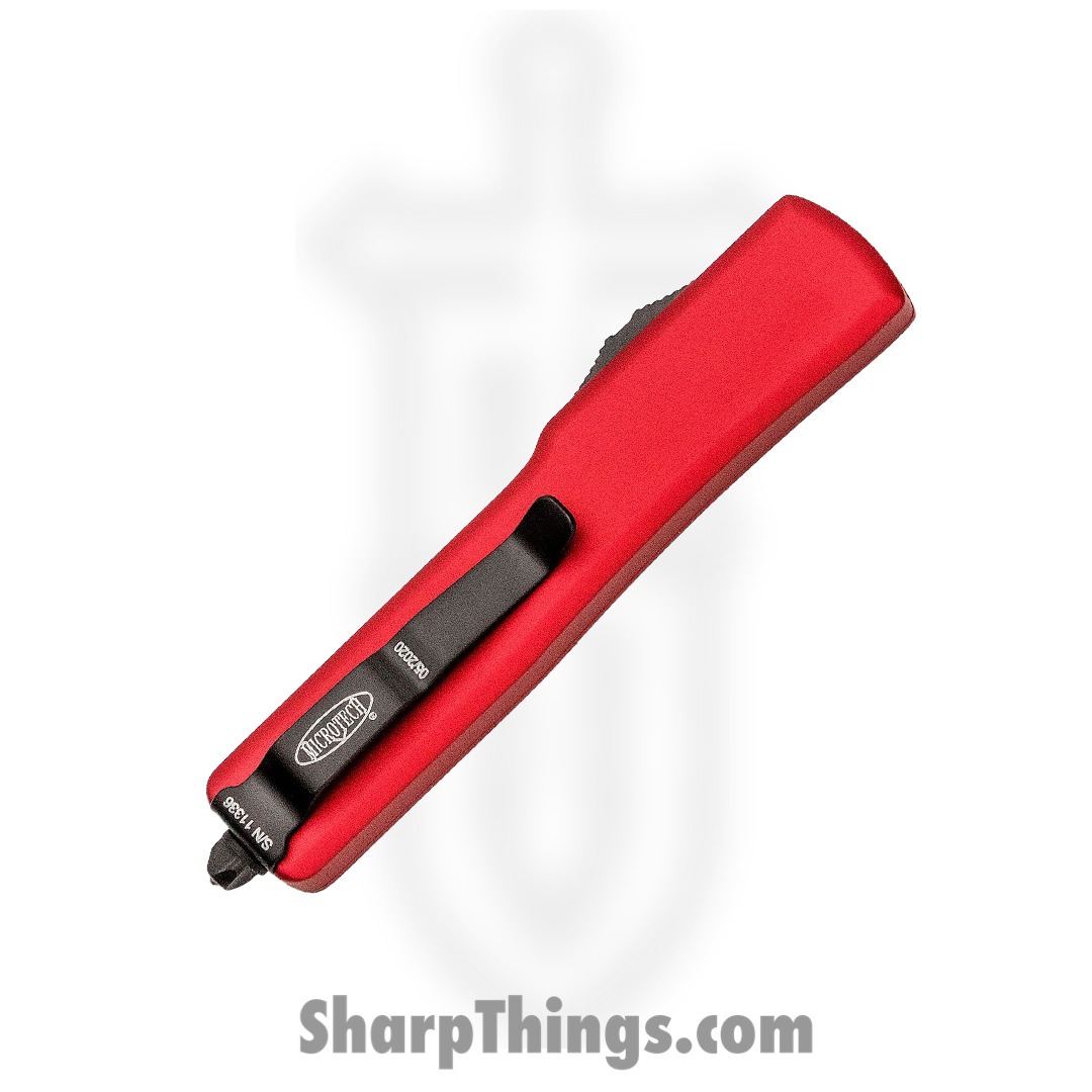 Microtech - 149-1RD - UTX-70 - OTF Auto - Elmax, M390, 204P Coated Tanto - 6061-T6 Aluminum - Red - Image 3