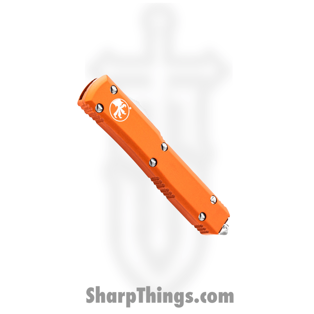 Microtech - 122-4OR - Ultratech - OTF Auto - Elmax, M390, 204P Satin Dagger - 6061-T6 Aluminum - Orange - Image 3
