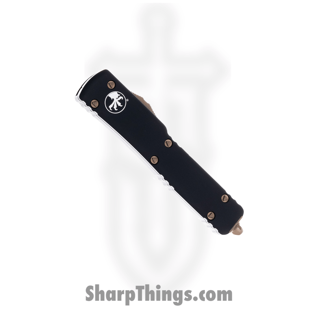 Microtech - 147-13AP - UTX-70 - OTF Auto - Elmax, M390, 204P Bronze Apocalyptic Dagger - 6061-T6 Aluminum - Black - Image 3