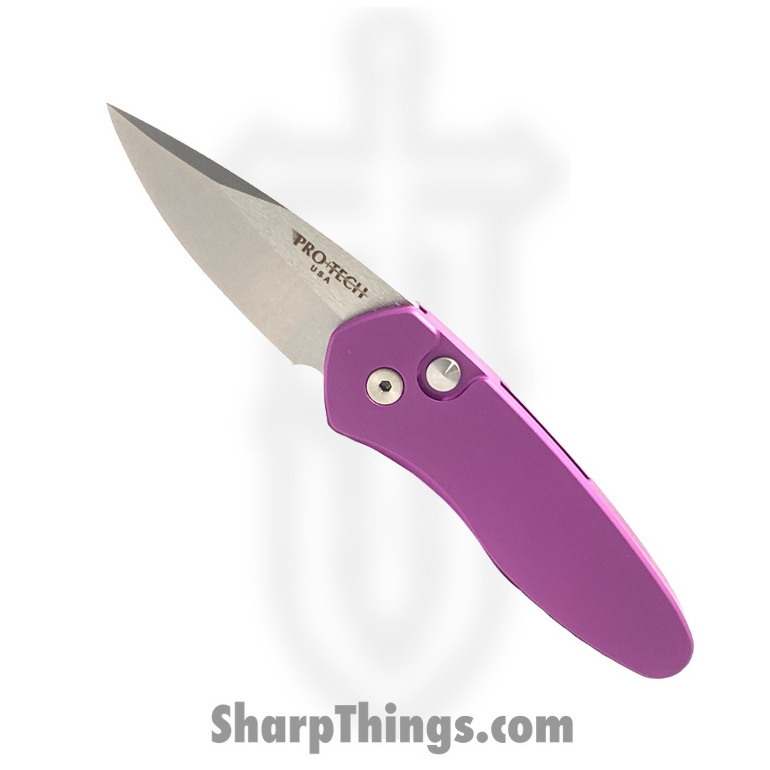 ProTech - 2905-PURPLE - Sprint - Automatic Knife - S35VN Stonewash Drop Point - Aluminum - Purple
