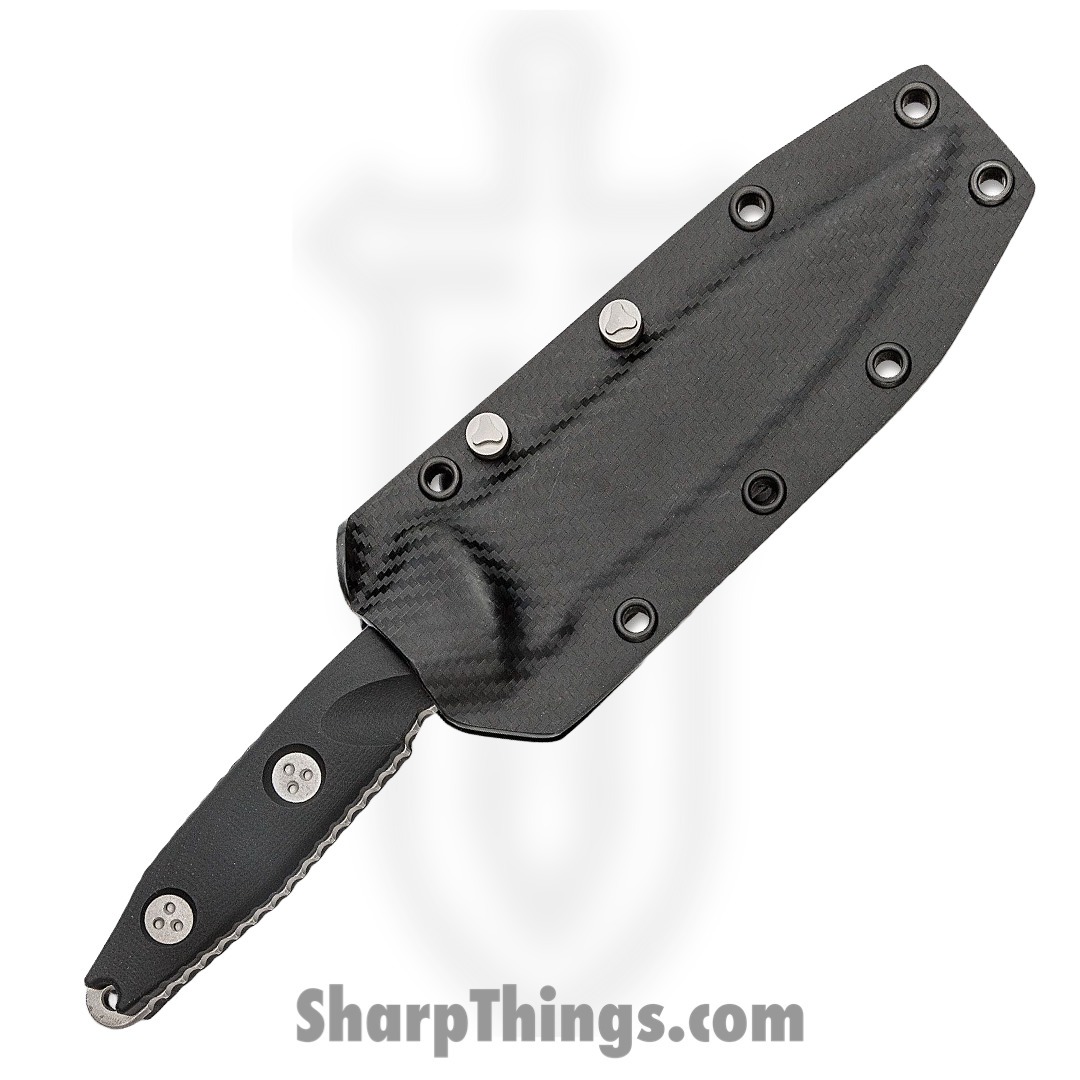 Microtech - 113-10AP - Socom Alpha - Fixed Blade Knife - Elmax, M390, 204P Apocalyptic Clip Point - G10 - Black - Image 3