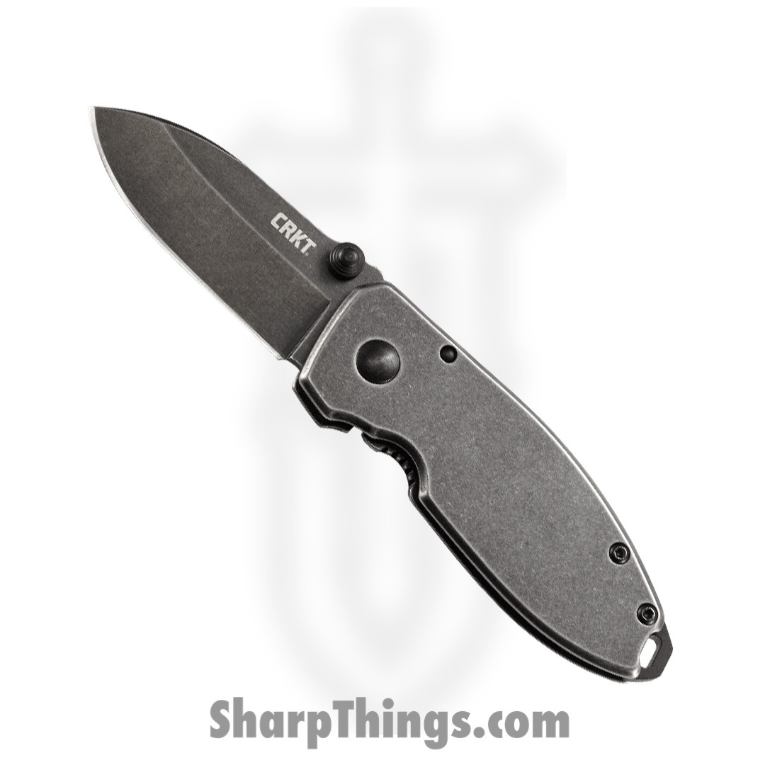 CRKT - 2490KS - Squid - Folding Knife - 8Cr13MoV Blackwash Drop Point - 2Cr13 - Black