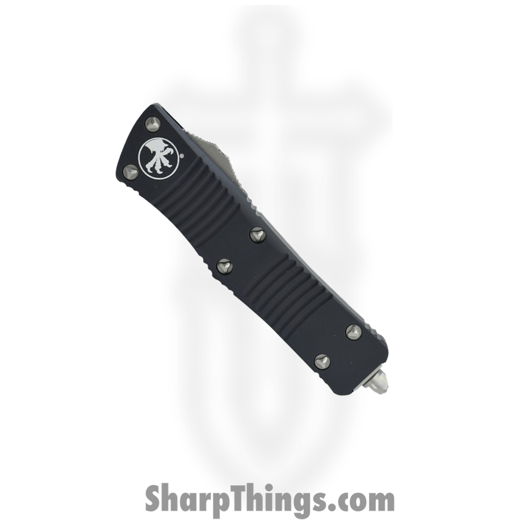 Microtech - 138-10 - Troodon - OTF Auto - Elmax, M390, 204P Stonewash Dagger - 6061-T6 Aluminum - Black - Image 3