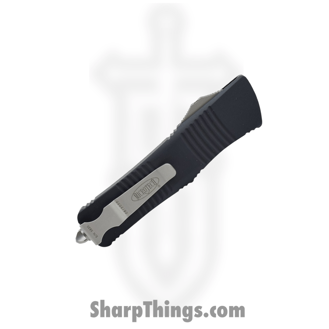 Microtech - 138-10 - Troodon - OTF Auto - Elmax, M390, 204P Stonewash Dagger - 6061-T6 Aluminum - Black - Image 4