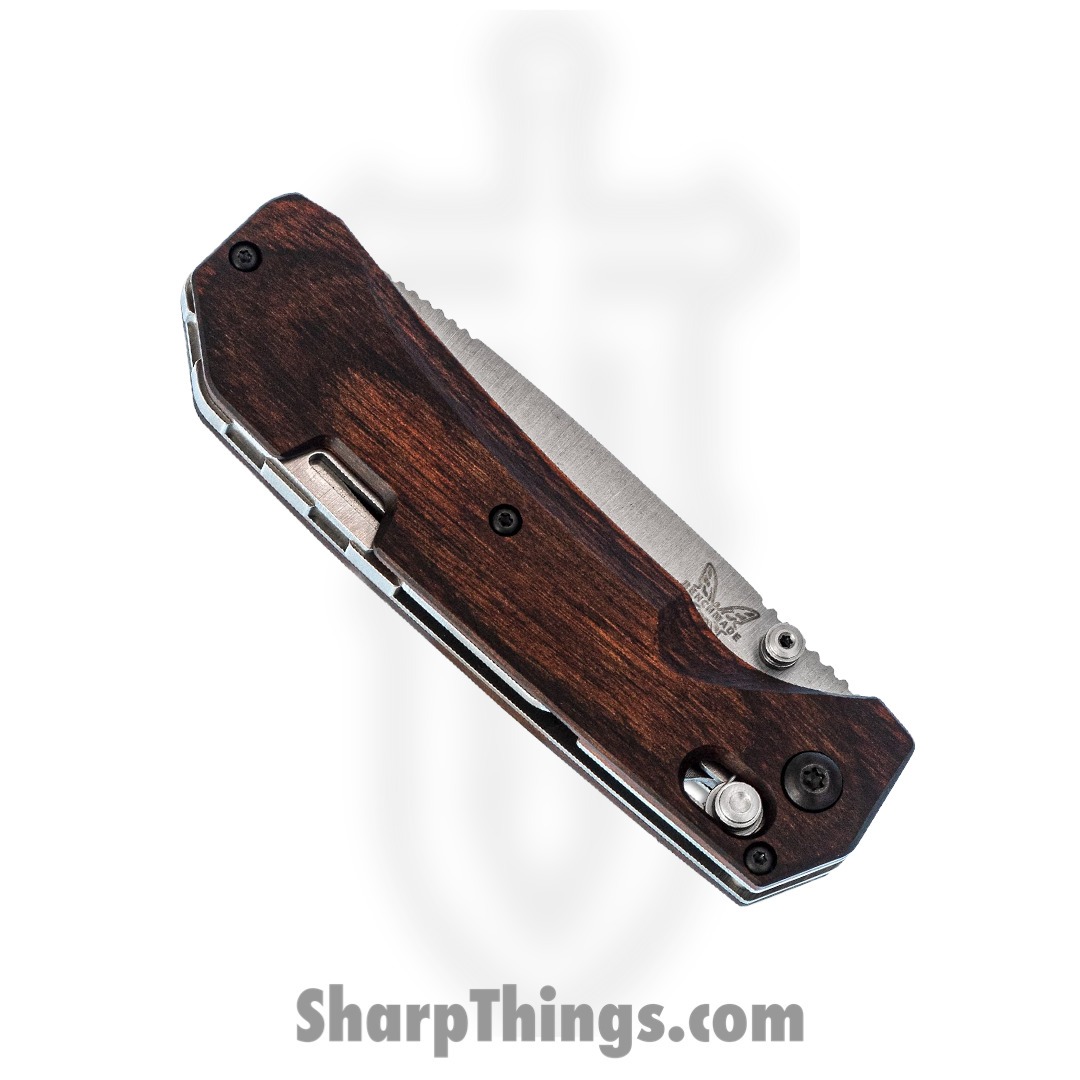 Benchmade - 150602 - Hunt Grizzly Creek with Gut Hook - Folding Knife - S30V Stonewash Drop Point - Dymondwood - Brown - Image 2