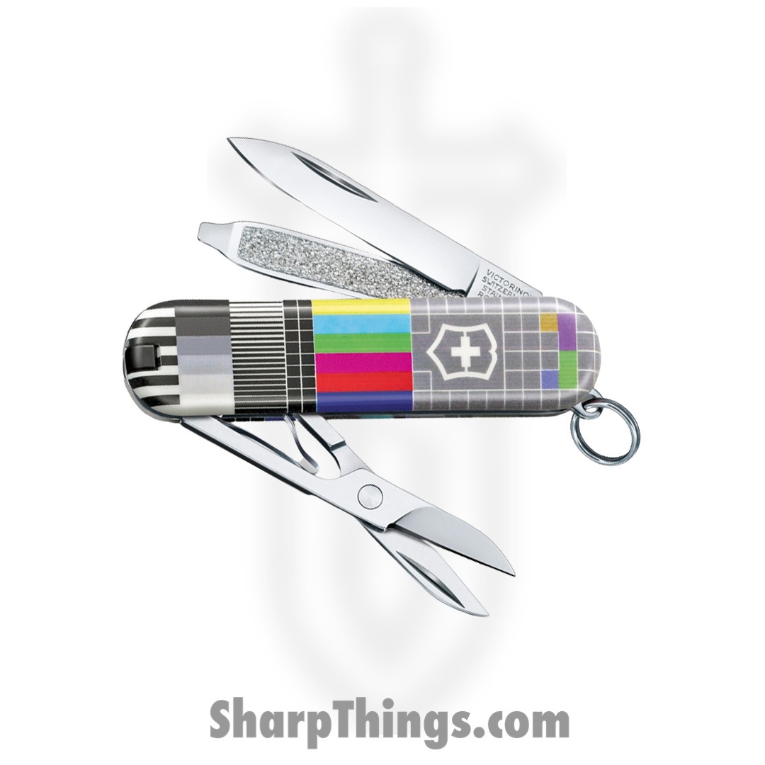 Victorinox - VN06223L2104 - Classic SD LE 2021 - Folding Knife - Stainless Polished Multi Tool - ABS/Celidor - Retro TV