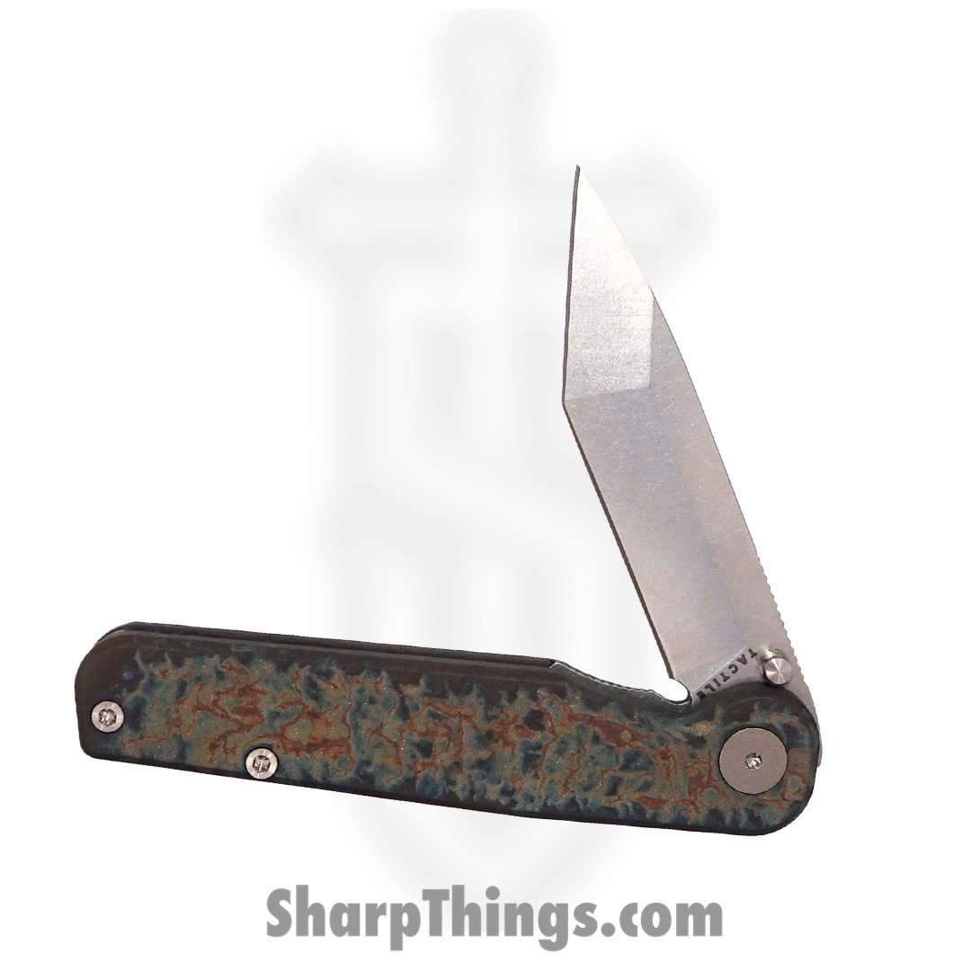 Tactile Knife Co. - 20-rt-mctn-ttdm - Rockwall Thumbstud - Folding Knife - Magnacut Stonewash Tanto - Titanium - Dark Matter - Image 2