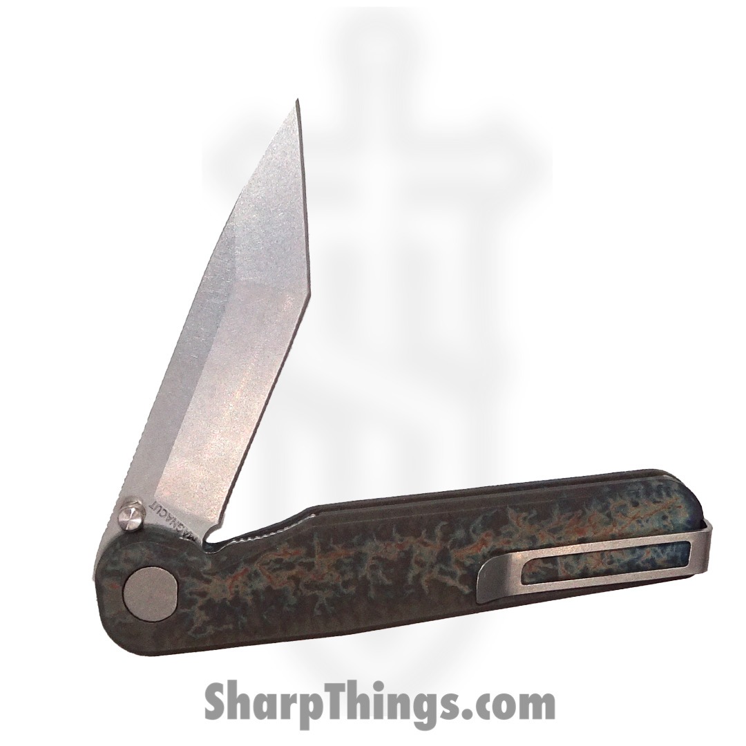 Tactile Knife Co. - 20-rt-mctn-ttdm - Rockwall Thumbstud - Folding Knife - Magnacut Stonewash Tanto - Titanium - Dark Matter - Image 3