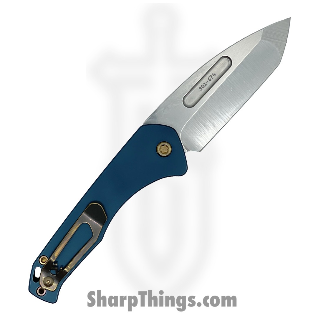 Medford Knife - MK2064TT-44AU-T1C1-Q4 - Swift Auto - S45VN Tumbled Tanto - Blue - Bronze HW - Image 2