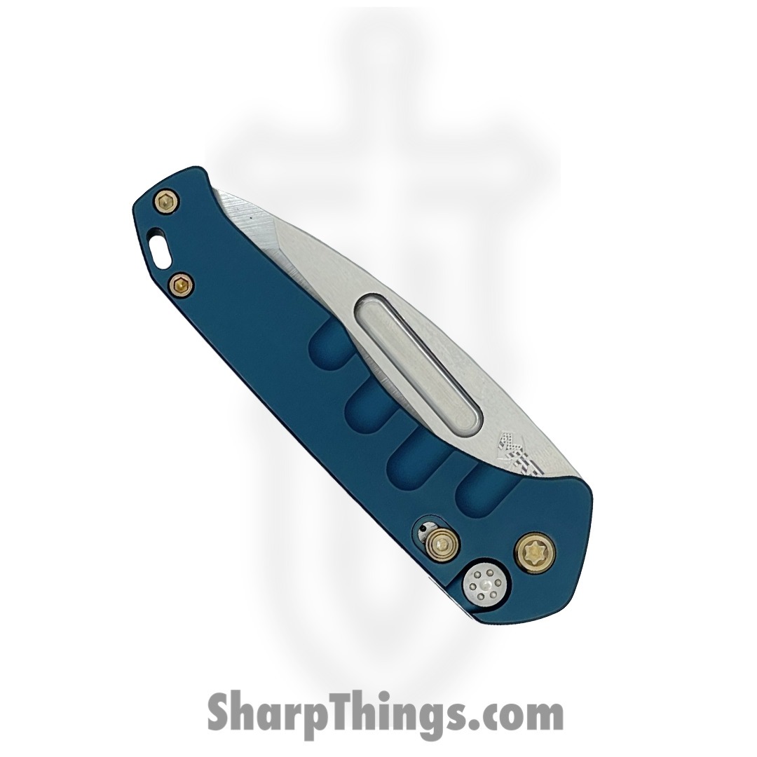 Medford Knife - MK2064TT-44AU-T1C1-Q4 - Swift Auto - S45VN Tumbled Tanto - Blue - Bronze HW - Image 3