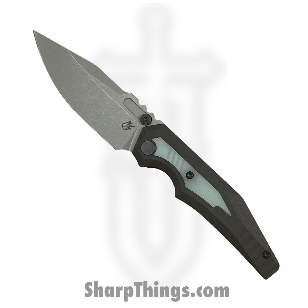 Arcane Design - ADPr35swbg10 - Preytheon - Folding Knife - S35VN Stonewash Clip Point - G10 with Insert - Black Jade