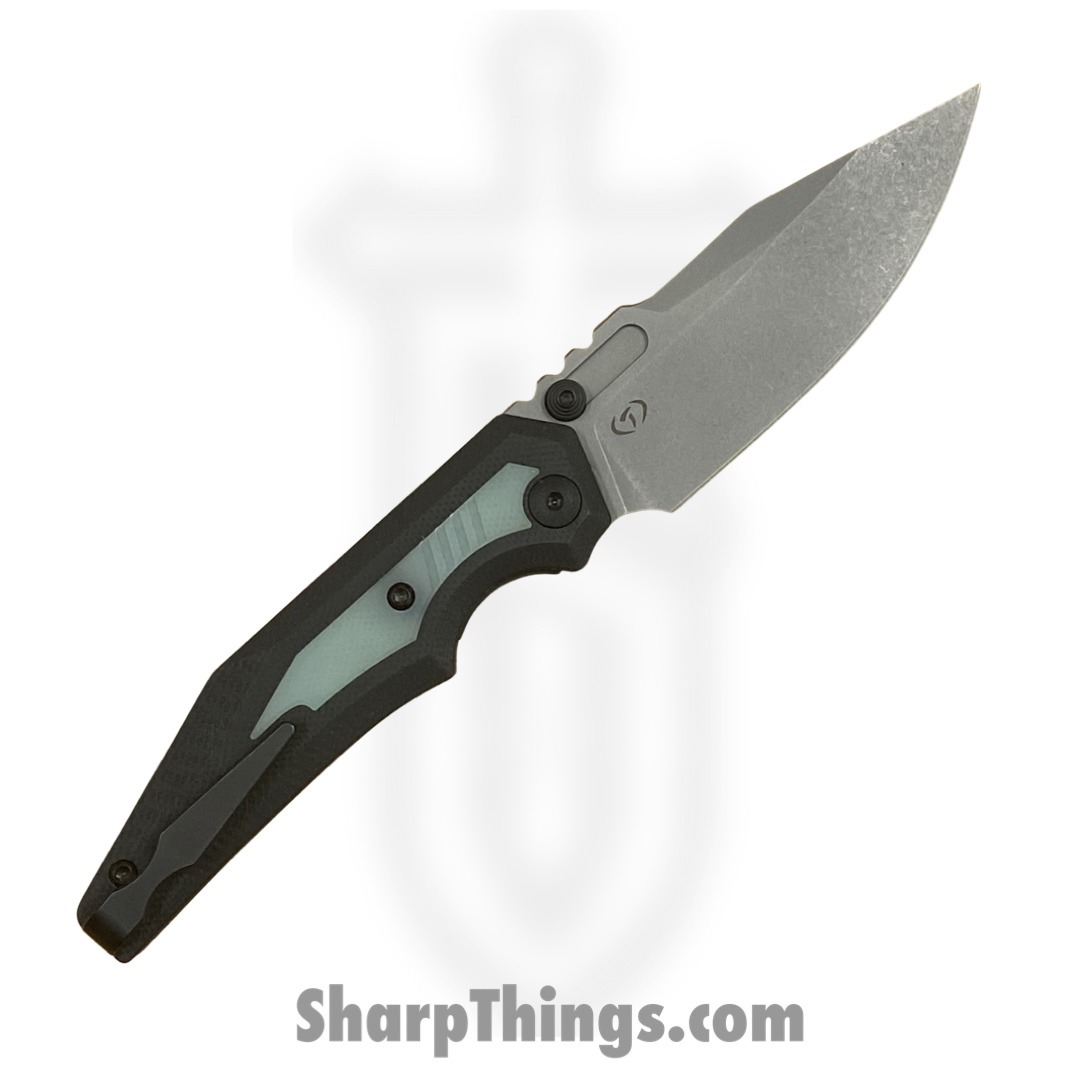 Arcane Design - ADPr35swbg10 - Preytheon - Folding Knife - S35VN Stonewash Clip Point - G10 with Insert - Black Jade - Image 2
