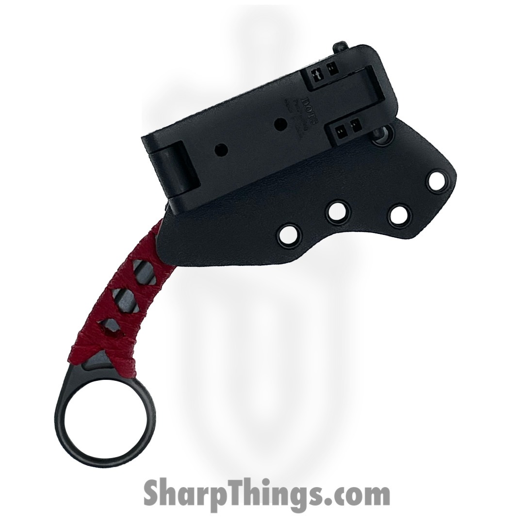 Bastinelli Creations - PIKAPVD - Pika PVD Coated - N690 - Fixed Blade Knife - Red Custom Cobra Wrap - Image 4