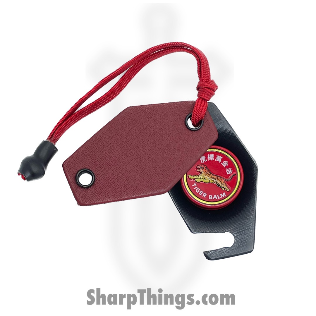 Bastinelli Creations - TigBlmlnyrd - Tiger Balm Lanyard - Kydex - Red and Black - Image 2