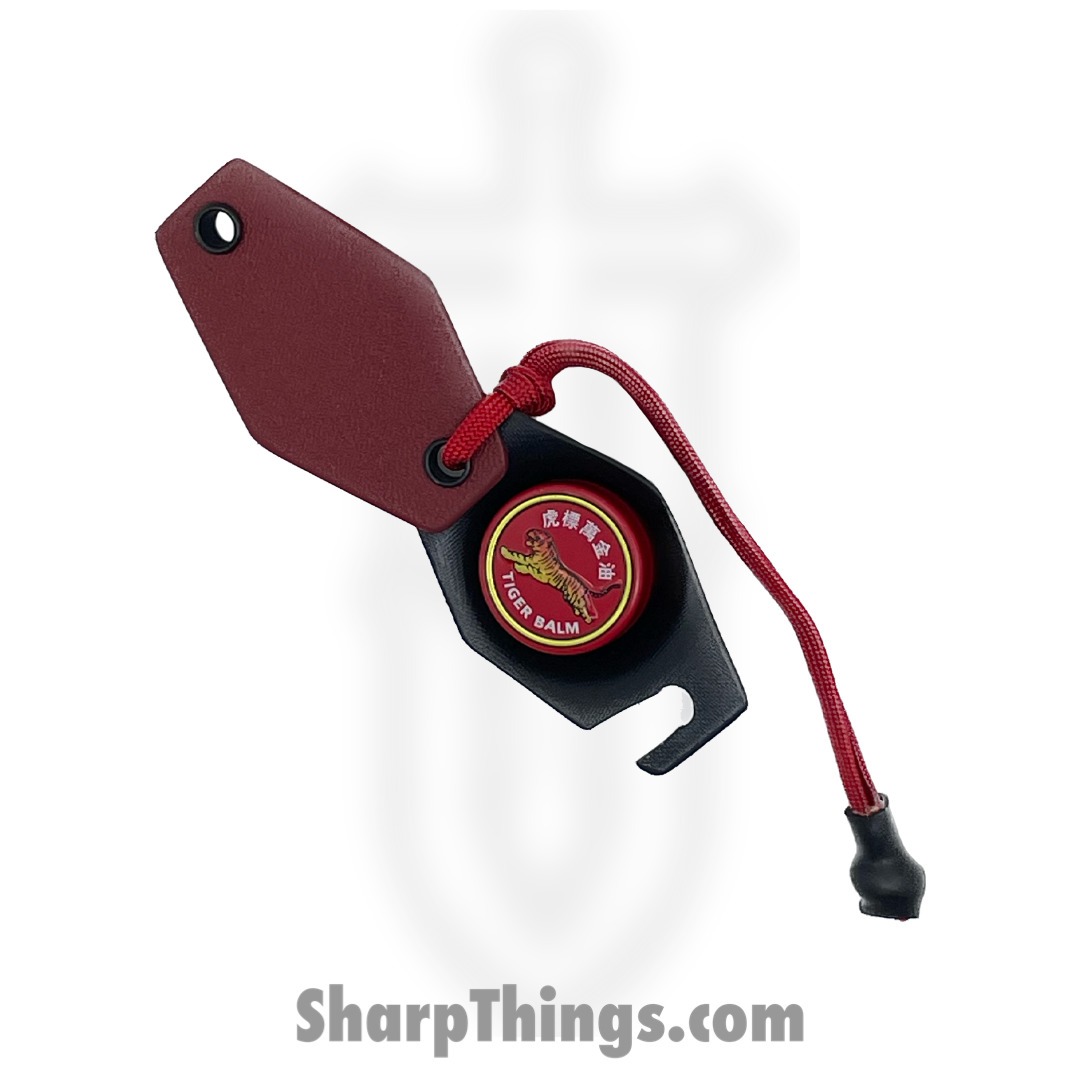 Bastinelli Creations - TigBlmlnyrd - Tiger Balm Lanyard - Kydex - Red and Black - Image 3