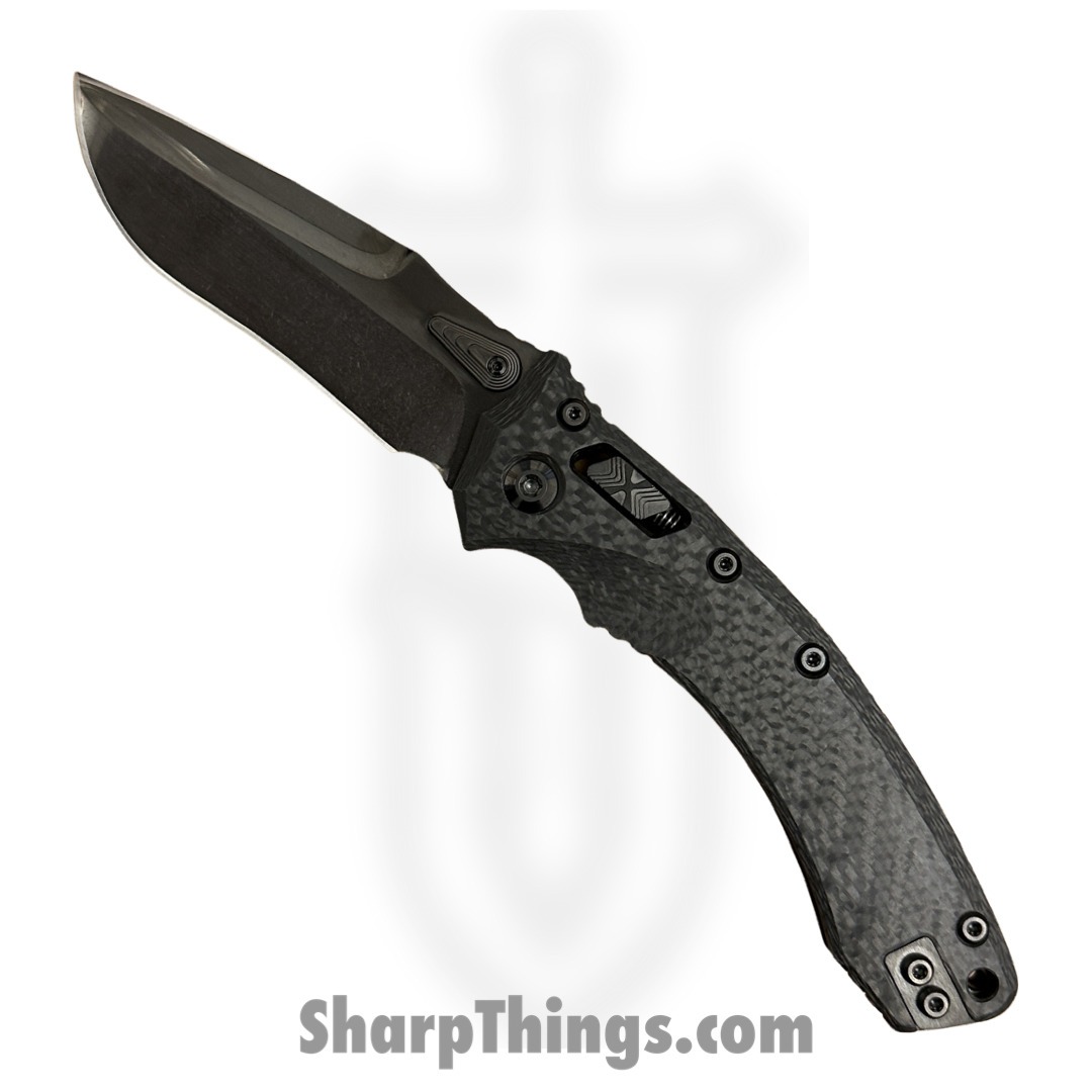 Marfione Custom - 204MCK623 - Custom Amphibian - Manual Folding Knife - Ram-Lok - M390 Iced Diamondwash DLC Spear Point - CF - Black