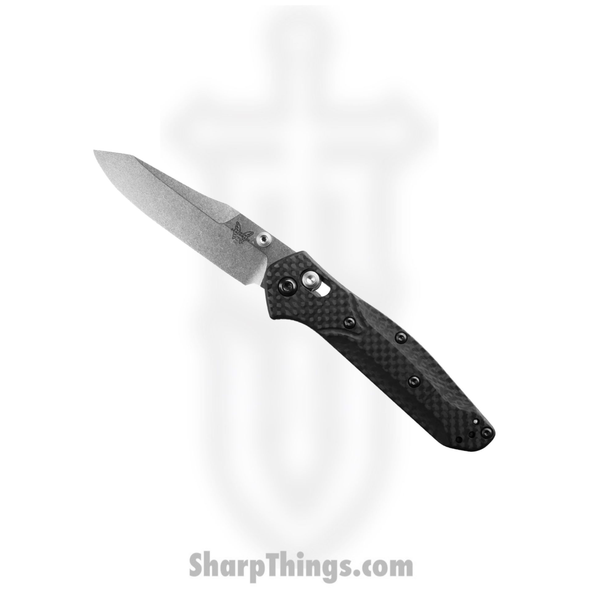 Benchmade - 945-2 - Mini Osborne - Folding Knife - S90V Satin Reverse Tanto - Carbon Fiber - Black