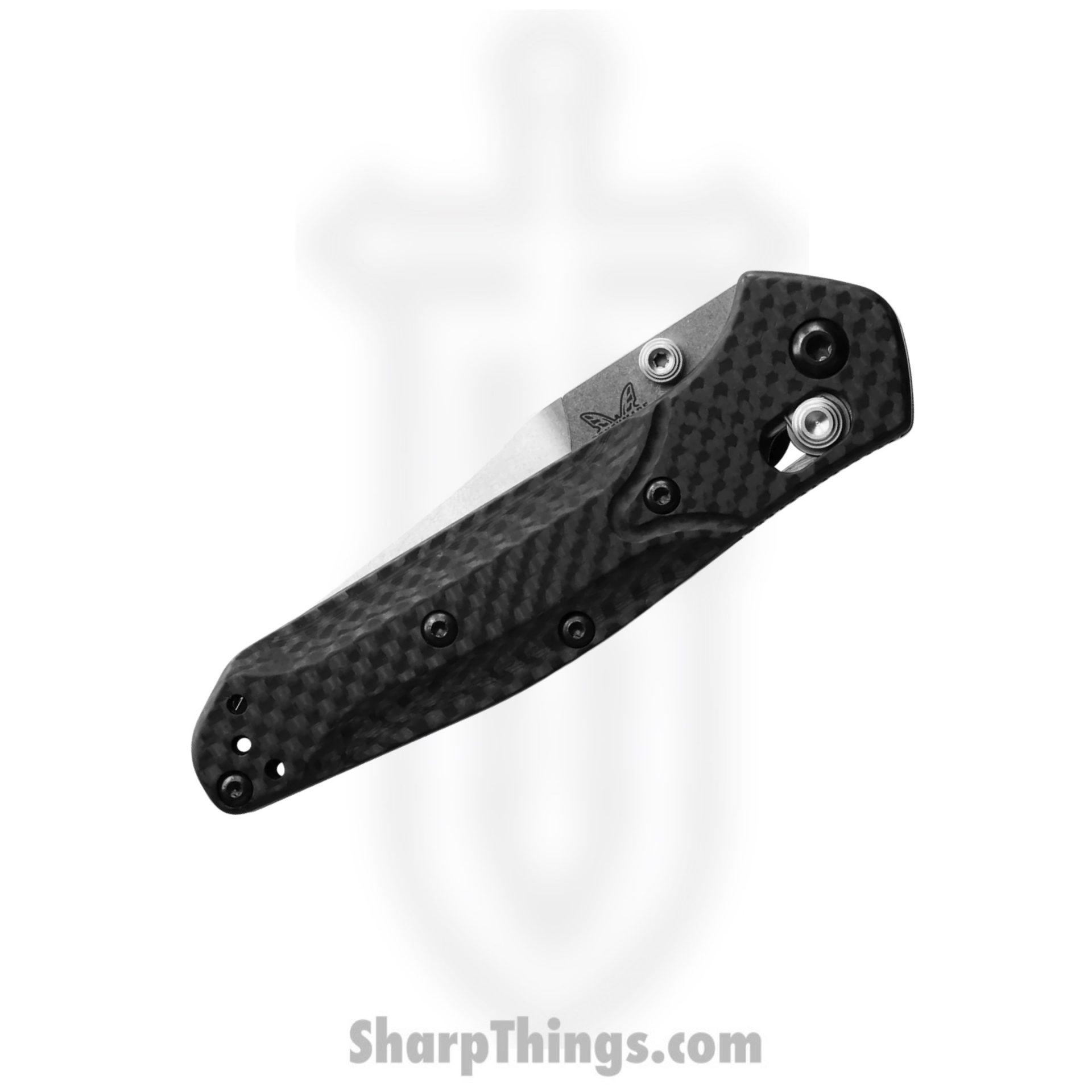 Benchmade - 945-2 - Mini Osborne - Folding Knife - S90V Satin Reverse Tanto - Carbon Fiber - Black - Image 3
