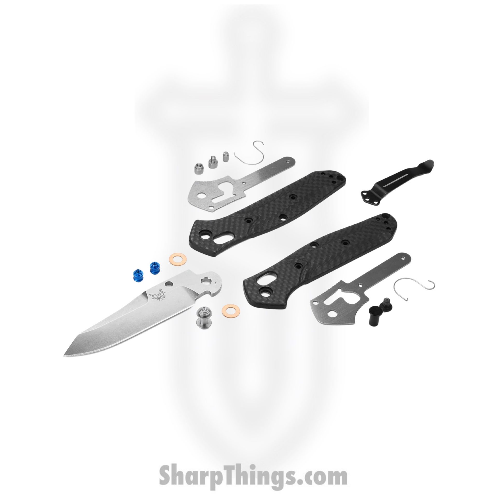 Benchmade - 945-2 - Mini Osborne - Folding Knife - S90V Satin Reverse Tanto - Carbon Fiber - Black - Image 4