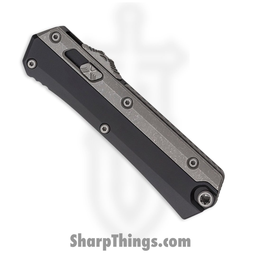 Microtech - 184-12AP - Glykon - OTF Auto - Apocalyptic Bayonet Full Serrated - 6061-T6 - Black - Image 3
