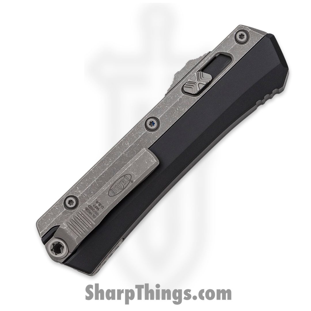 Microtech - 184-12AP - Glykon - OTF Auto - Apocalyptic Bayonet Full Serrated - 6061-T6 - Black - Image 4