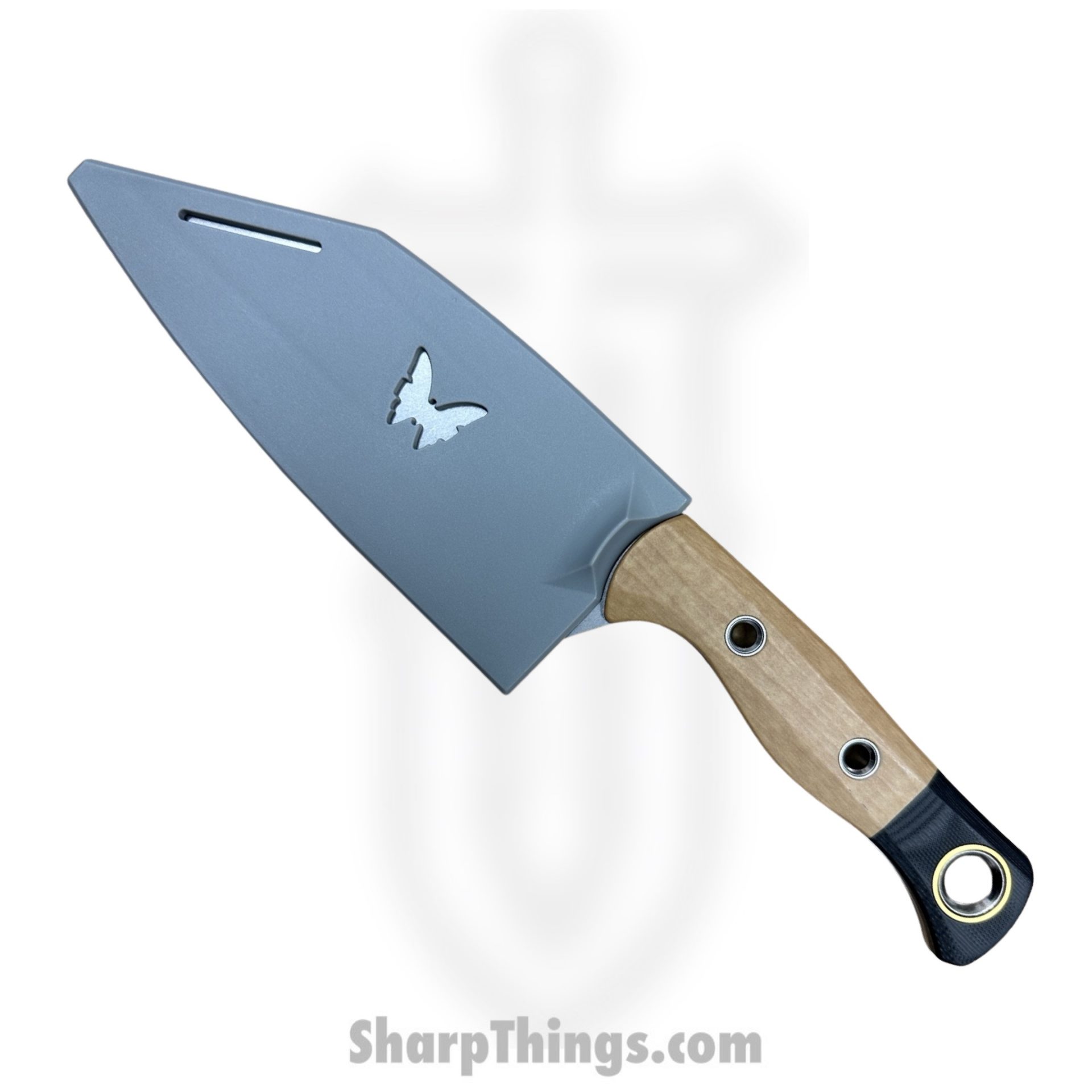 Benchmade - 4010-02 - Station Knife - Fixed Blade Knife - CPM-154 Stonewash Clip Point - Richlite - Tan, Black - Image 2
