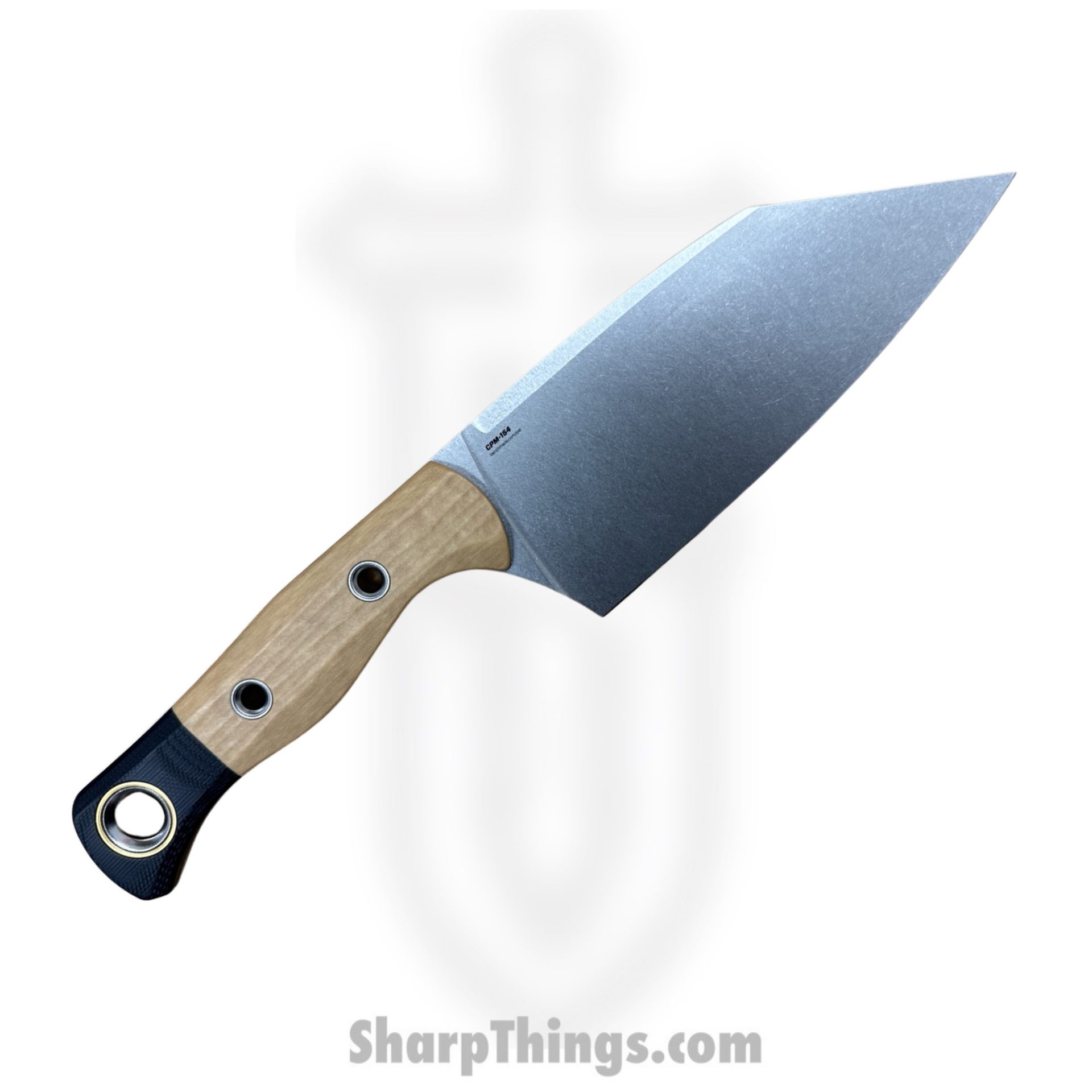 Benchmade - 4010-02 - Station Knife - Fixed Blade Knife - CPM-154 Stonewash Clip Point - Richlite - Tan, Black - Image 4