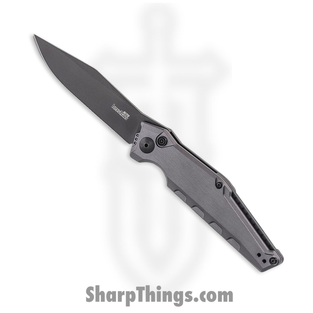 Kershaw - 7900GRYBLK - Launch 7 - Automatic Knife - CPM 154 Cerakote Drop Point - 6061-T6 aluminum - Gray
