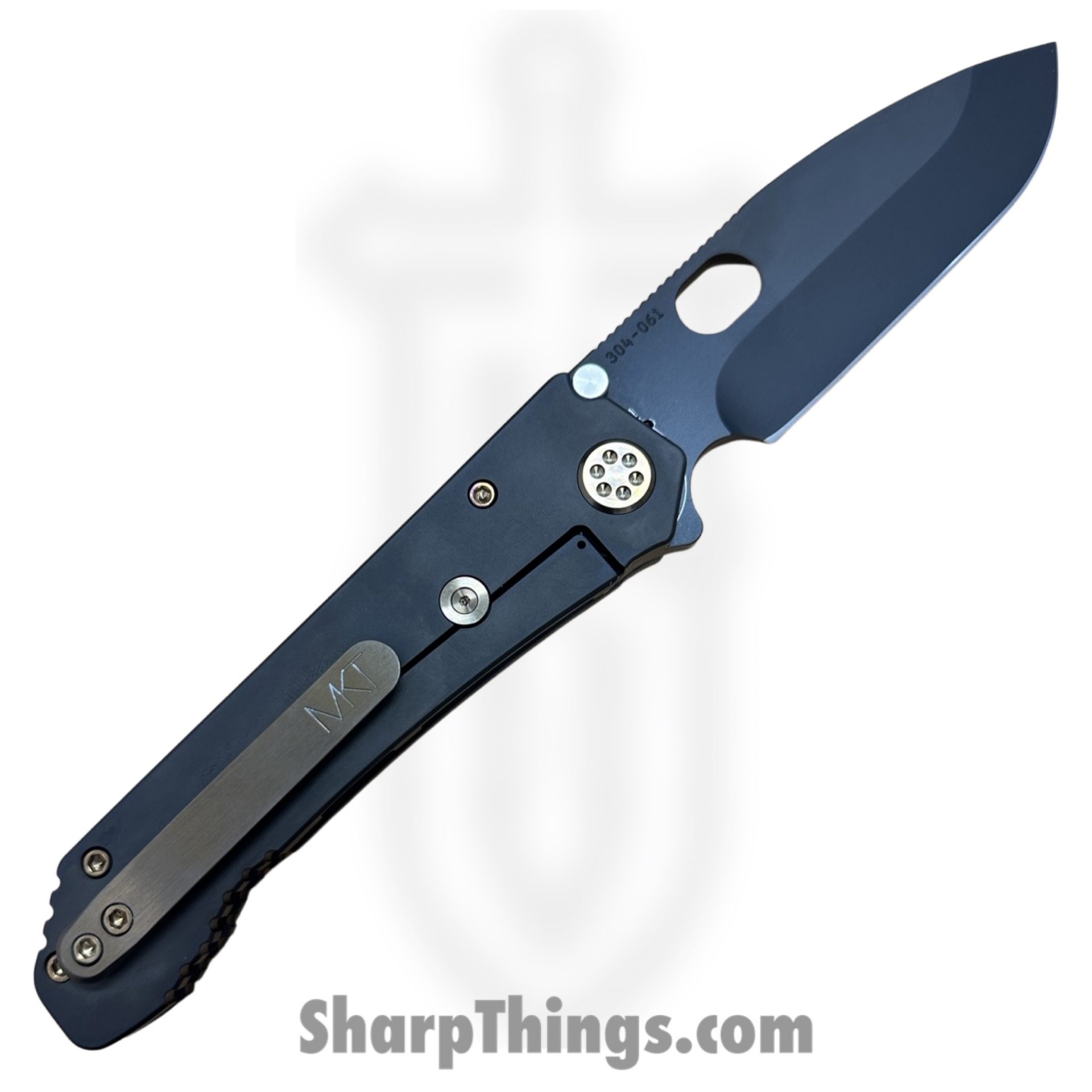Medford Knife and Tool - MK002DPQ-30PV-T1C1-Q4 - 187 DP - Folding Knife - D2 Coated Drop Point - Titanium - PVD Bronze Molon Labe - Image 2