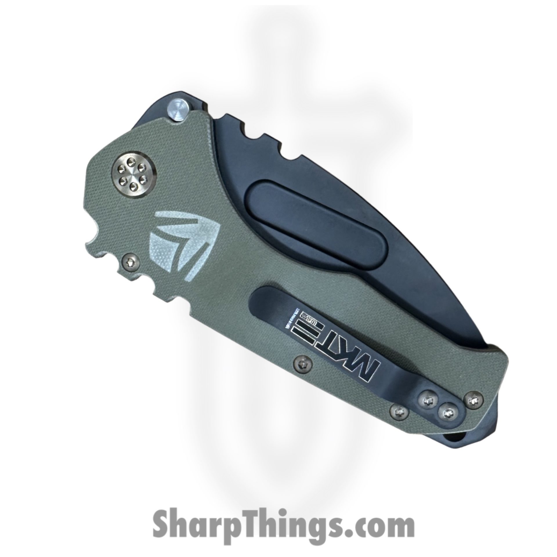 Medford Knife and Tool - MKM30DPT-1010-T1CP-BP - Scout M/P - Folding Knife - D2 Coated Tanto - G-10 - OD Green - Image 4