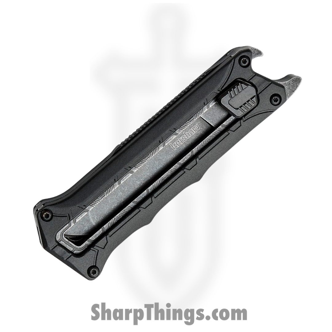 Kershaw - 1195 - Interstellar - OTF Manual - 8Cr13MoV Black-oxide BlackWash™ coated Tanto - Glass Filled Nylon - Black - Image 2