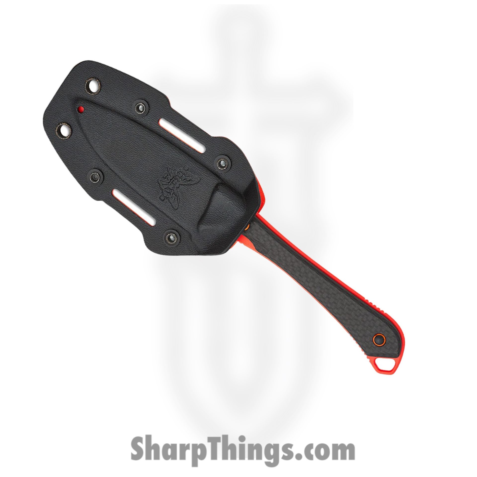 Benchmade - 15201OR - Altitude - Fixed Blade Knife - CPM S90V Coated Drop Point - Carbon Fiber - Black Orange - Image 3