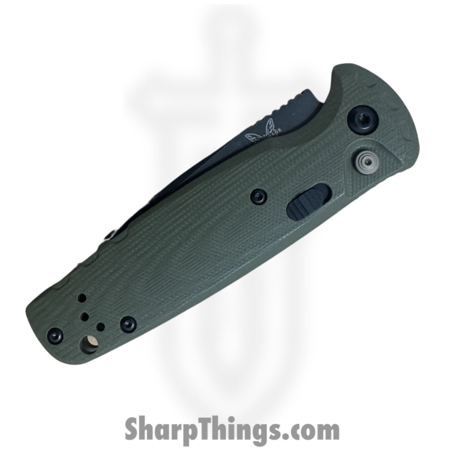 Benchmade - 4300BK-02 - Composite Lite (CLA) - Automatic Knife - CPM Magnacut DLC Drop Point - G10 - OD Green - Image 2