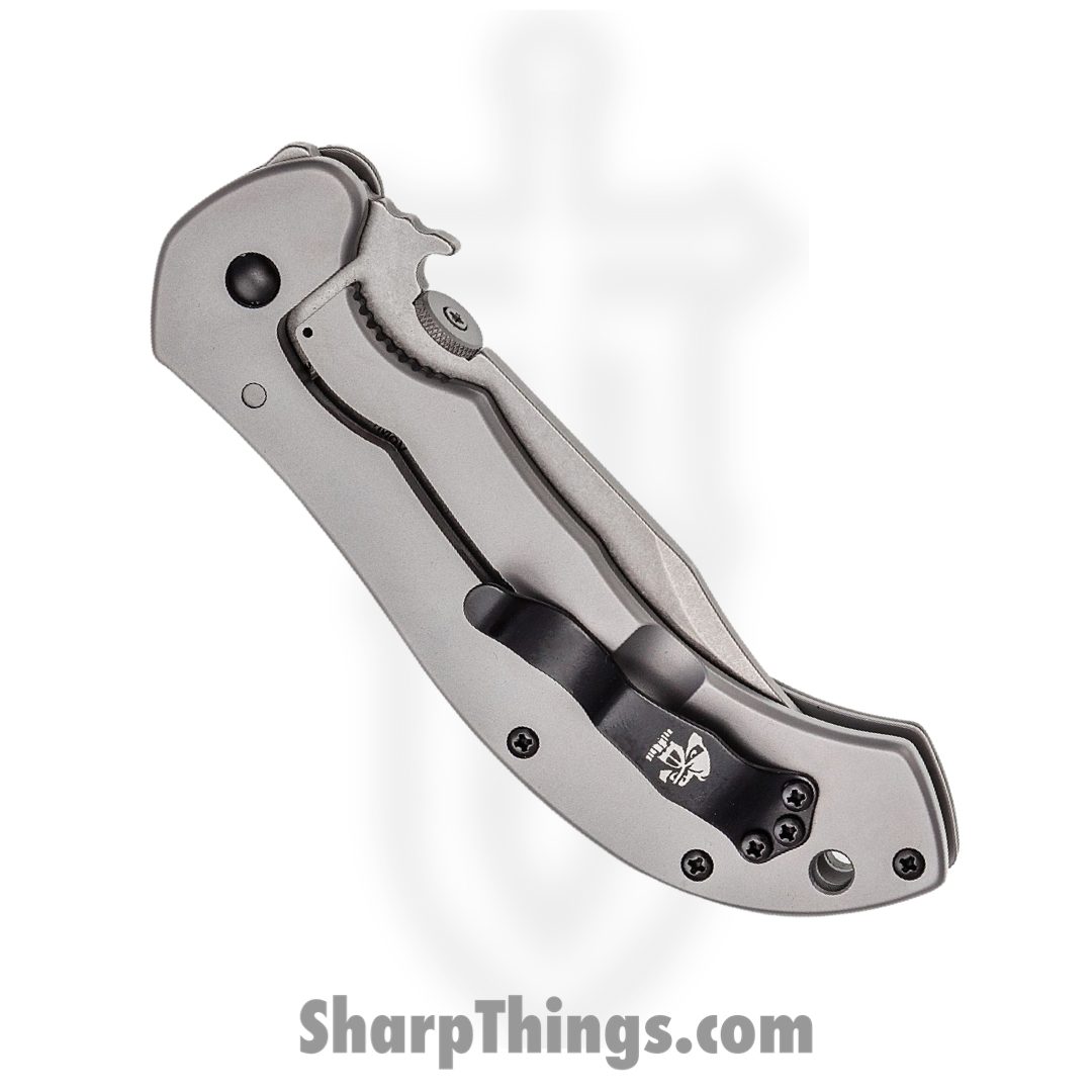 Kershaw - 6030 - CQC-10K - Folding Knife - 8Cr14MoV Stonewash Bowie - G10 410 Stainless Steel - Olive - Image 3