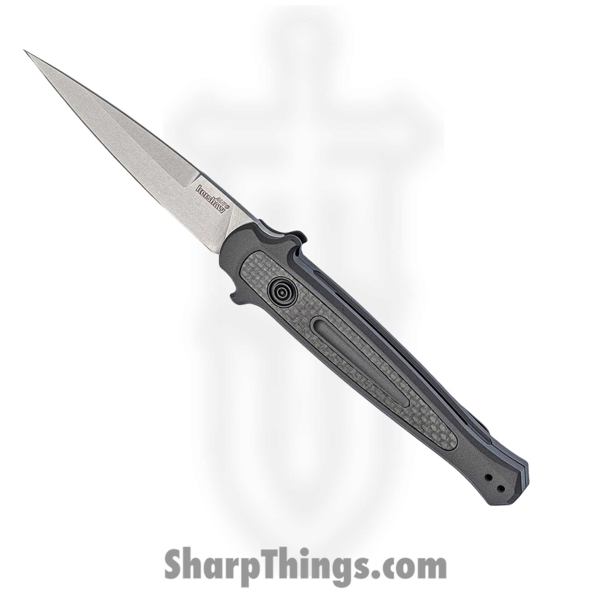 Kershaw - 7250 - Launch 9 - Automatic Knife - CPM-154 Working Finish Drop Point - 6061-T6 Aluminum - Black