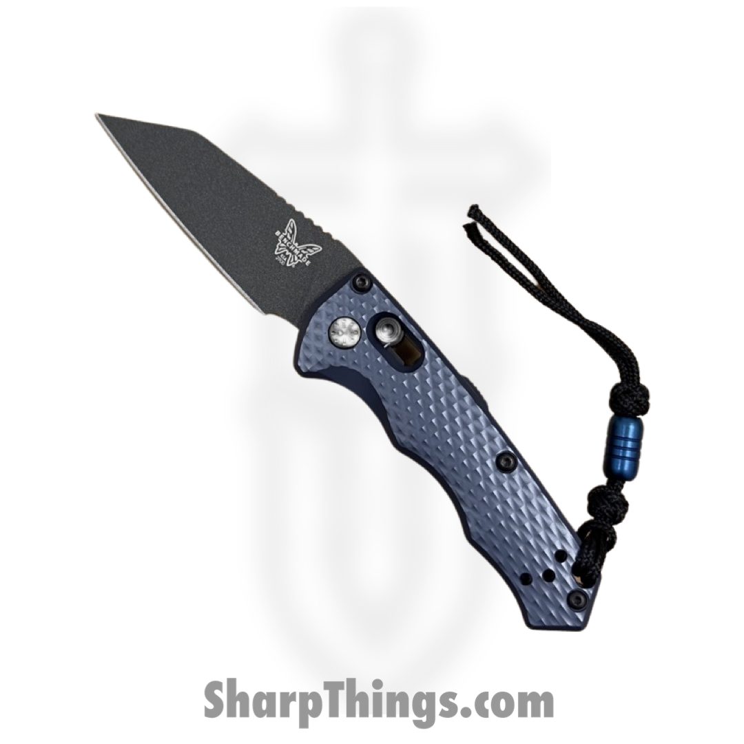 Benchmade - 2900BK - Full Immunity - Automatic Knife - CPM M4 Coated Wharncliffe - 6061 T6 Aluminum - Crater Blue