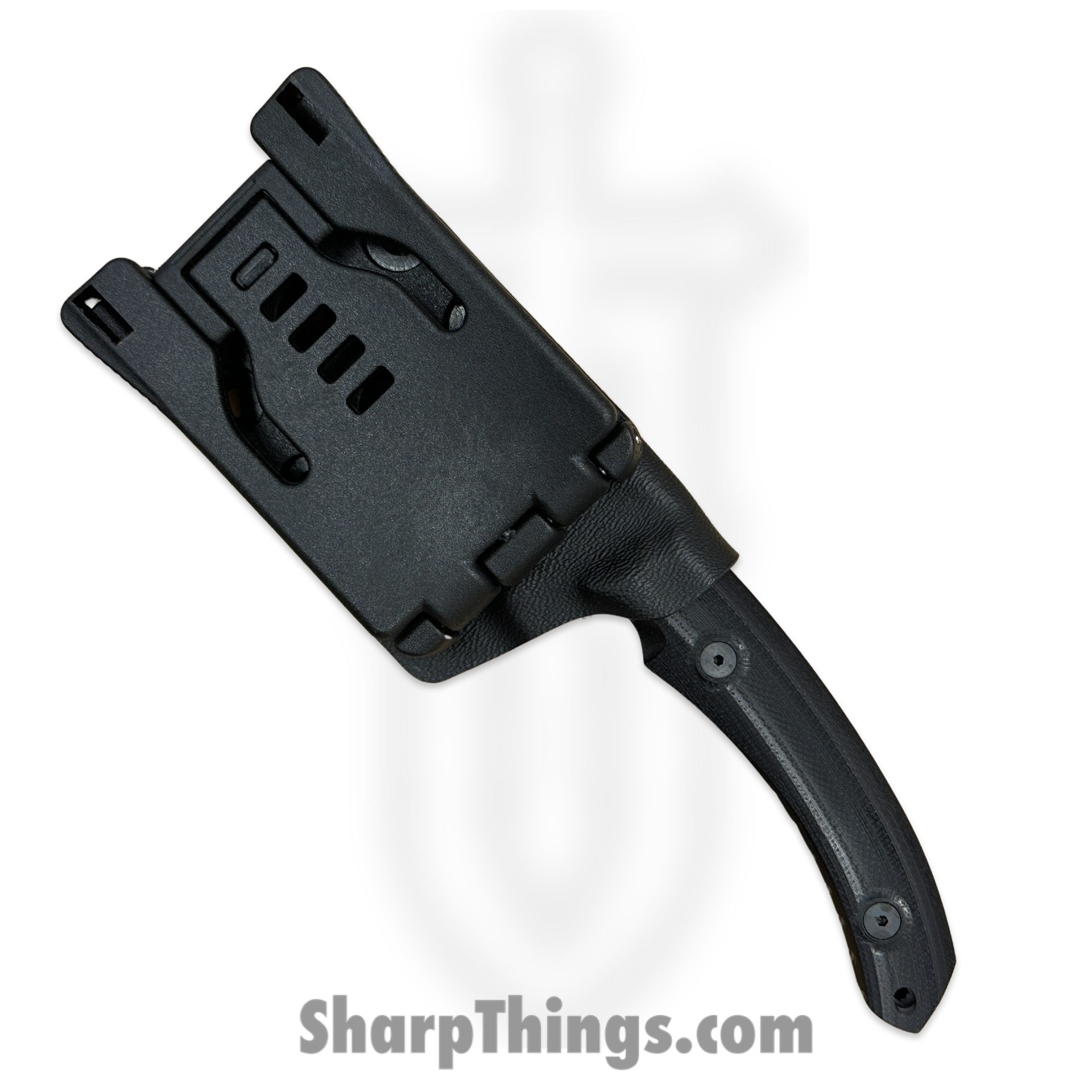 Dishonor Blades - DB-C7-LS-BLK - Chimera Edc - Fixed Blade Knife - Uddeholm Rigor (A2) Coated Light Stonewash Mod. Wharncliffe - G10 - Black - Image 7