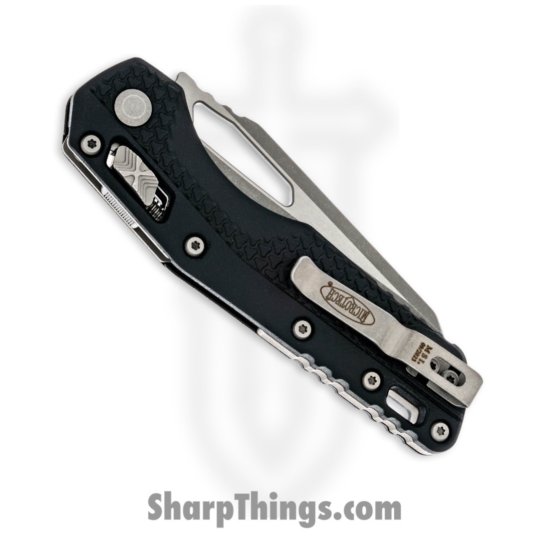 Microtech - 210T-10APPMBK - MSI S/E - Folding Knife - M390MK Apocalyptic Wharncliffe - Tri-Grip Injection Molded - Black - Image 4