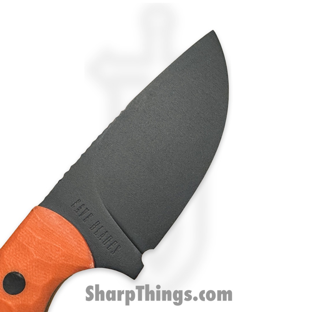 Cave Blades - CBSamDP1023f - Samaritan - Fixed Blade Knife - 154CM Coated Drop Point - G10 - Orange Black - Image 5