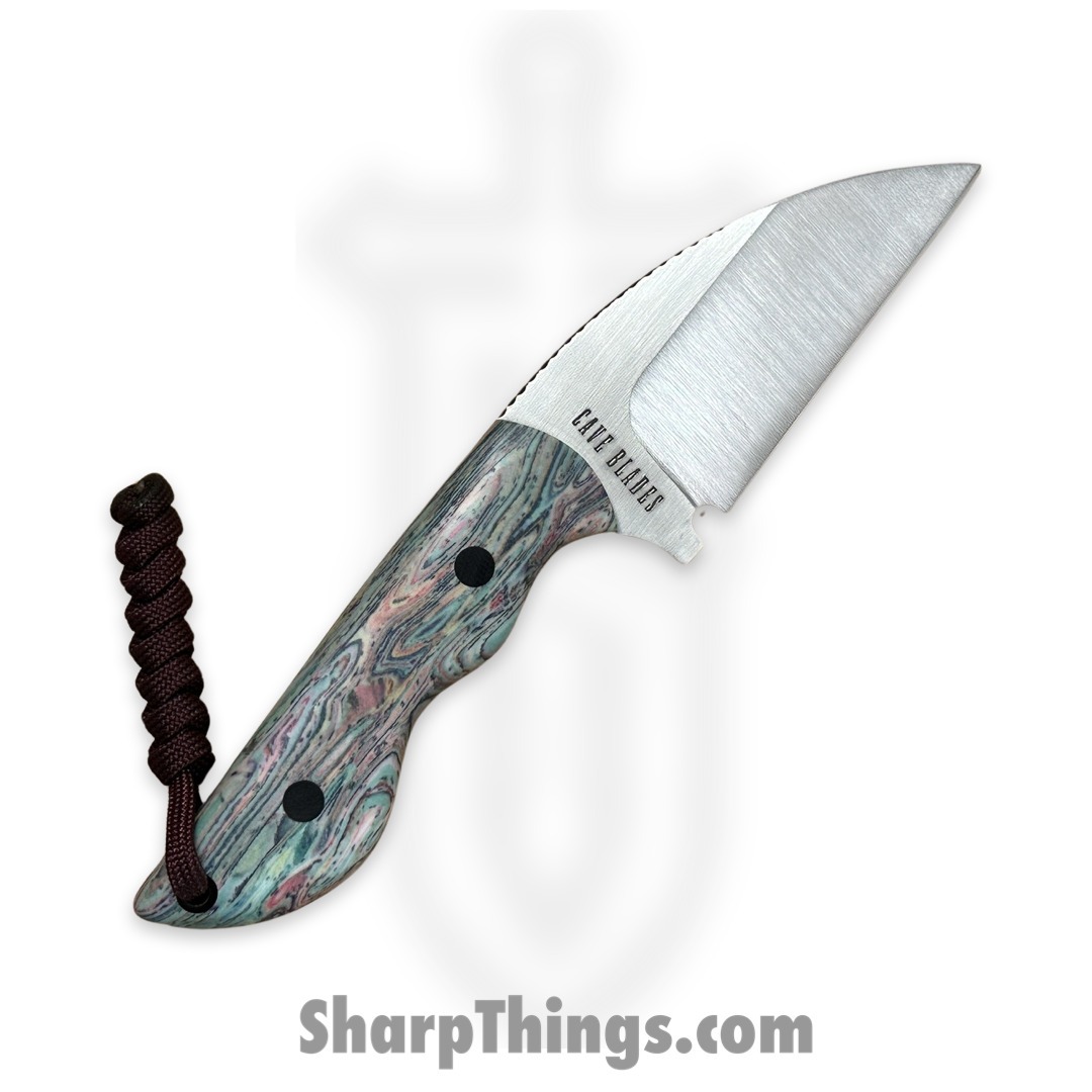 Cave Blades - CBSamWH1023a - Samaritan - Fixed Blade Knife - CPM154 Satin Wharncliffe - Crazy Fiber - Northern Lights - Image 2
