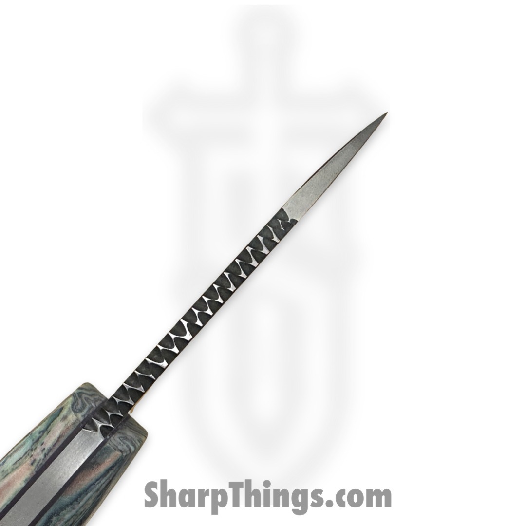 Cave Blades - CBSamWH1023a - Samaritan - Fixed Blade Knife - CPM154 Satin Wharncliffe - Crazy Fiber - Northern Lights - Image 5