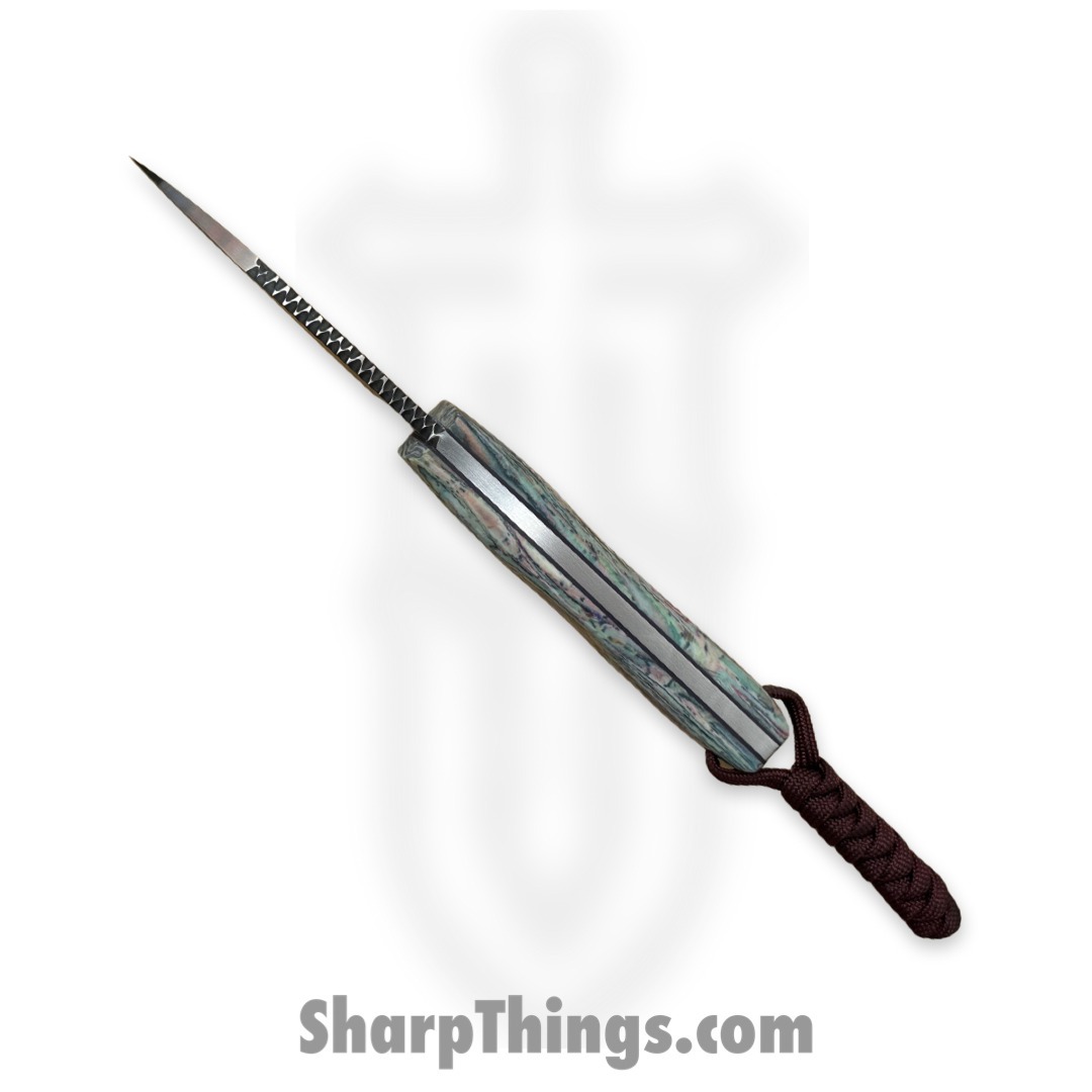 Cave Blades - CBSamWH1023a - Samaritan - Fixed Blade Knife - CPM154 Satin Wharncliffe - Crazy Fiber - Northern Lights - Image 6