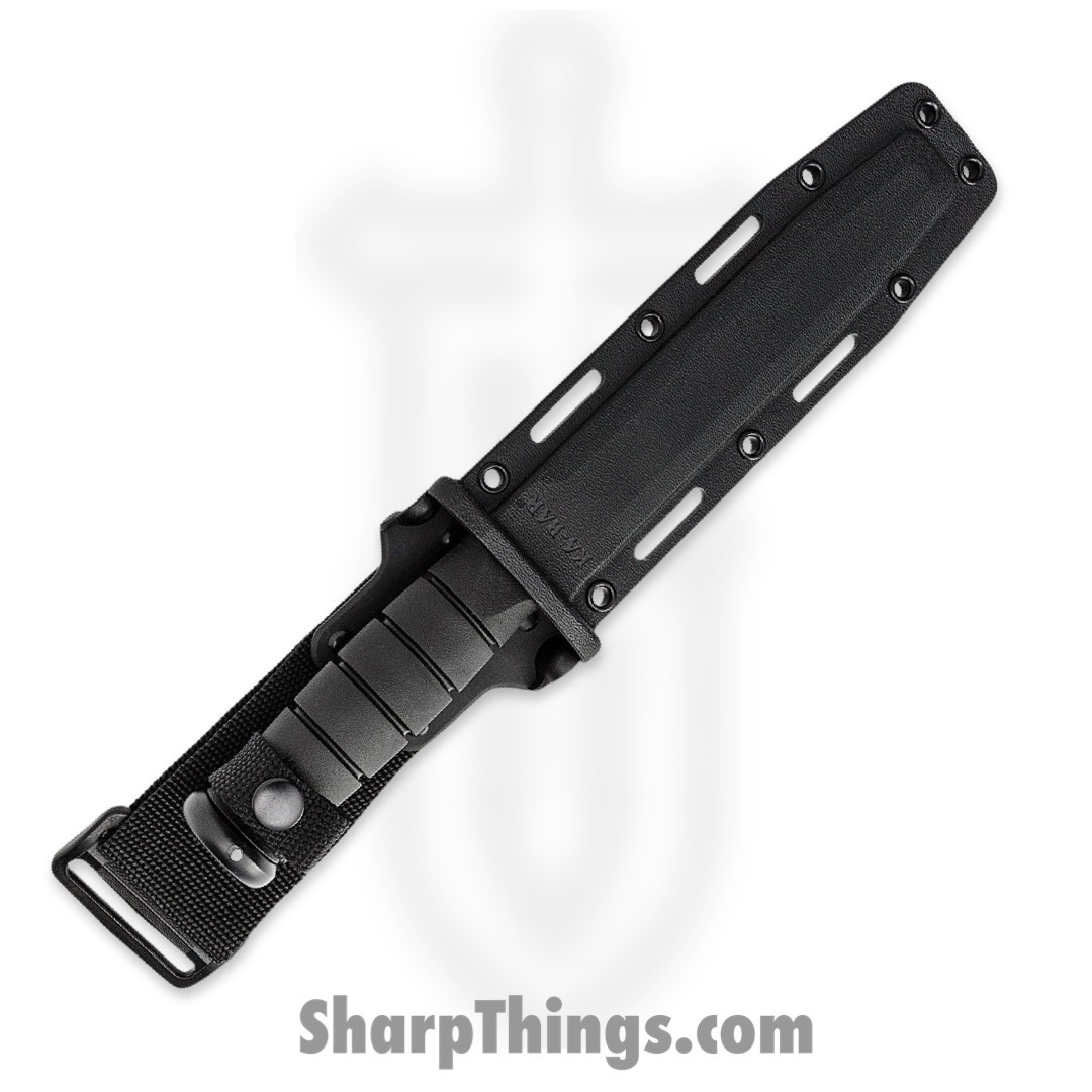 Ka-Bar - KA1214 - Fighting Knife - Fixed Blade Knife - 1095 Carbon Steel Coated Clip Point - Kraton G - Black - Image 3