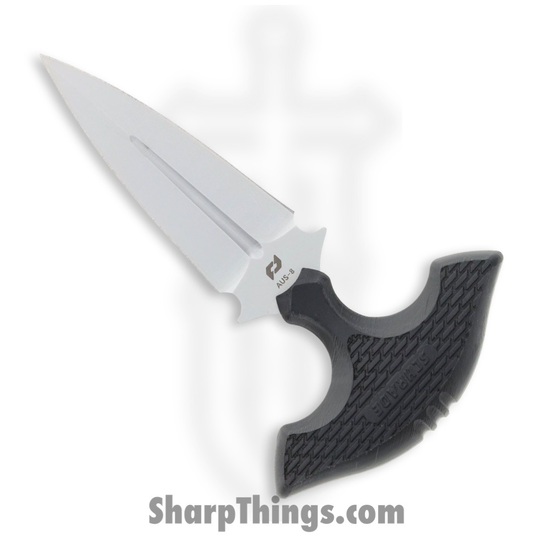 Schrade Knives - SCH1182518 - Moe Push Dagger - Fixed Blade Knife - AUS-8 TI Nitride Dagger - Overmold - Black - Image 2