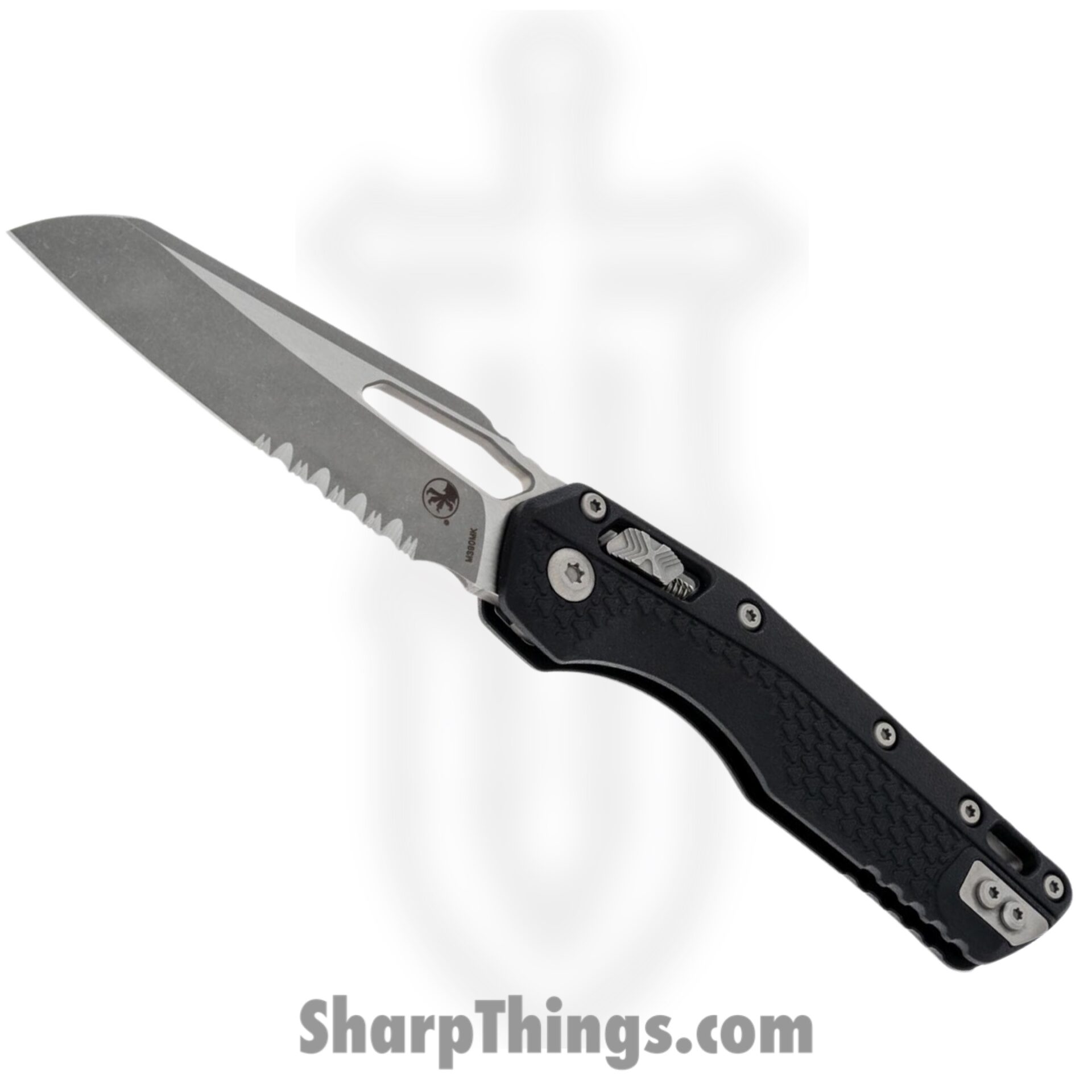 Microtech - 210T-11APPMBK - MSI S/E - Folding Knife - M390MK Apocalyptic Sheepsfoot - Injection Molded Polymer - Black