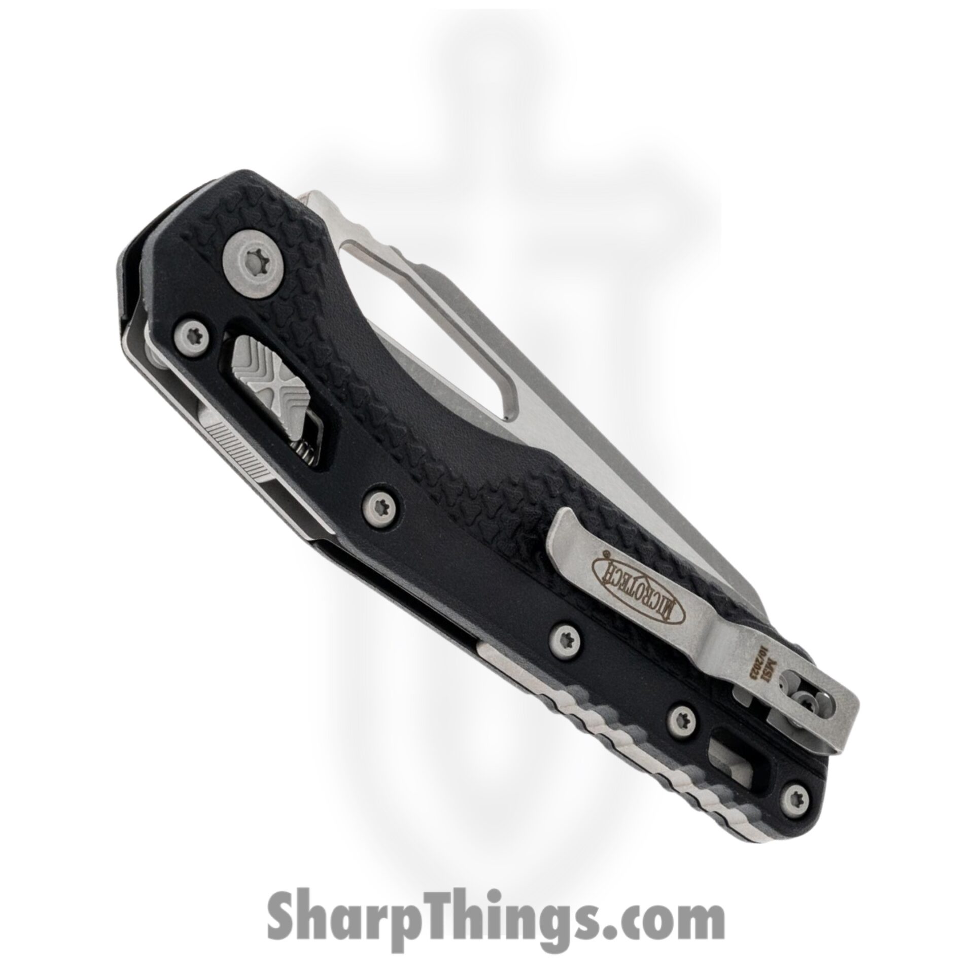 Microtech - 210T-11APPMBK - MSI S/E - Folding Knife - M390MK Apocalyptic Sheepsfoot - Injection Molded Polymer - Black - Image 4